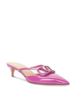 ladies pink kitten heel shoes