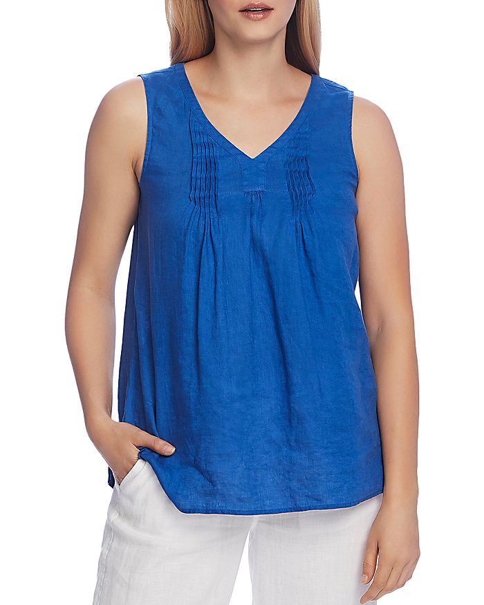 VINCE CAMUTO LINEN PLEATED TOP,9020048
