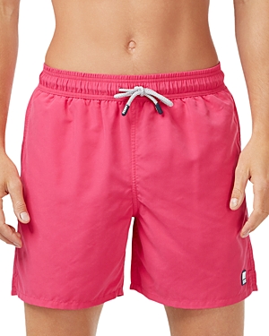 Tom & Teddy Men's Solid Swim Trunks In Hot Pink