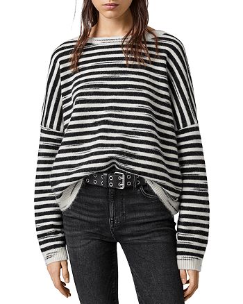 all saints striped sweater