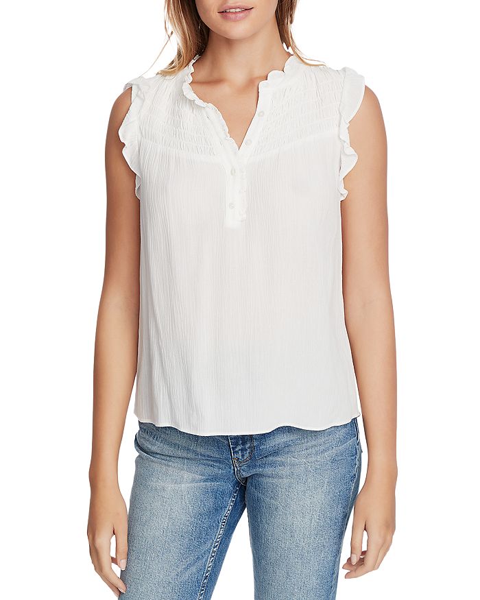 1.STATE Smocked-Yoke Button-Up Blouse | Bloomingdale's