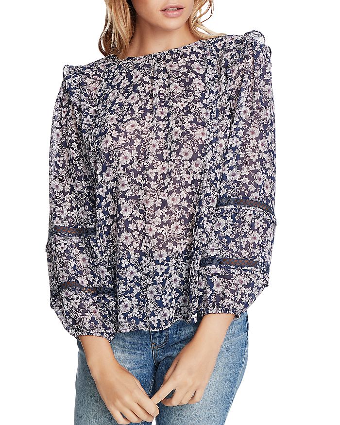 1.STATE Lace-Inset Wildflower Blouse | Bloomingdale's
