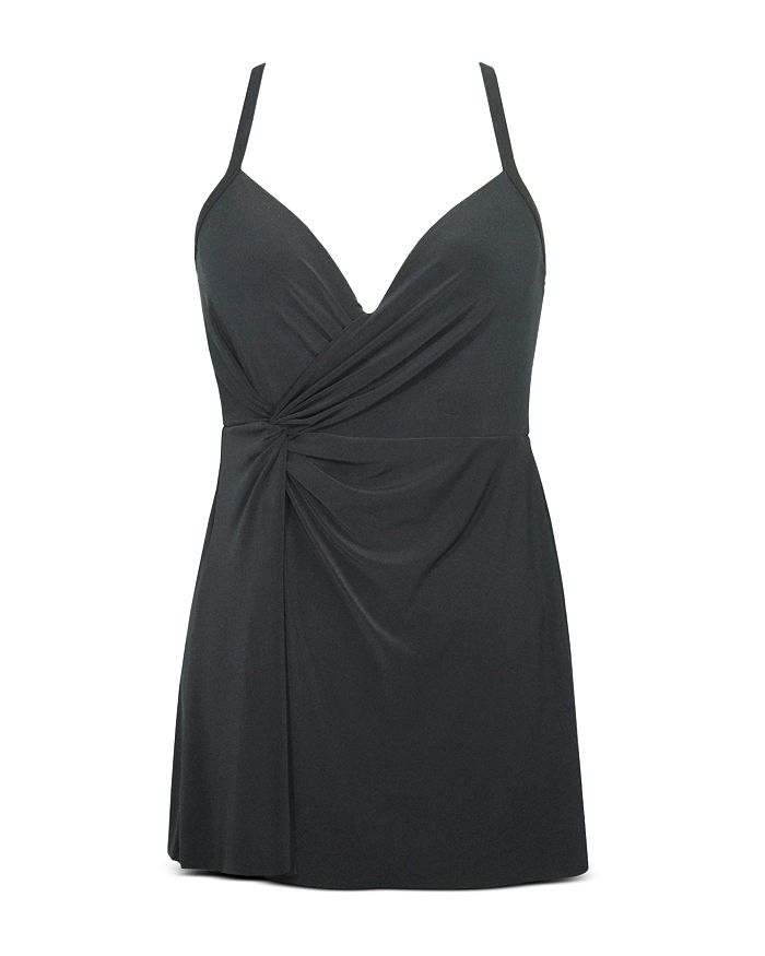 Shop Miraclesuit Twisted Sisters Adora Swim Dress In Black