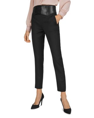 The Kooples - Leather-Waist Trousers