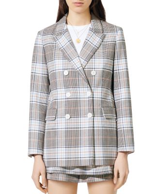maje plaid jacket