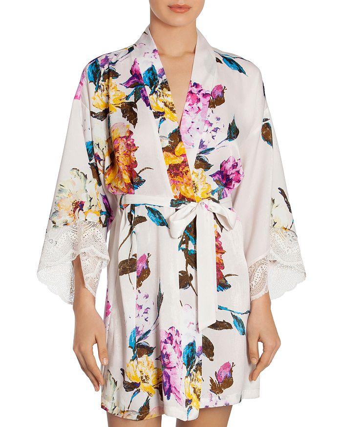 IN BLOOM BY JONQUIL IN BLOOM BY JONQUIL FLORAL PRINT WRAP ROBE,SIL130