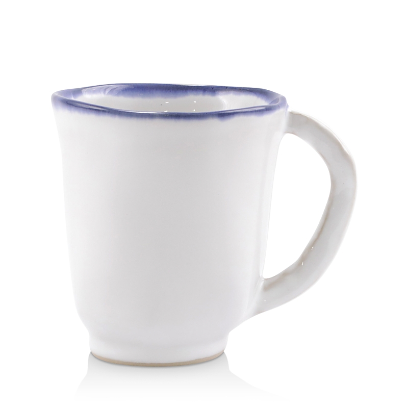 Vietri Aurora Edge Mug In White
