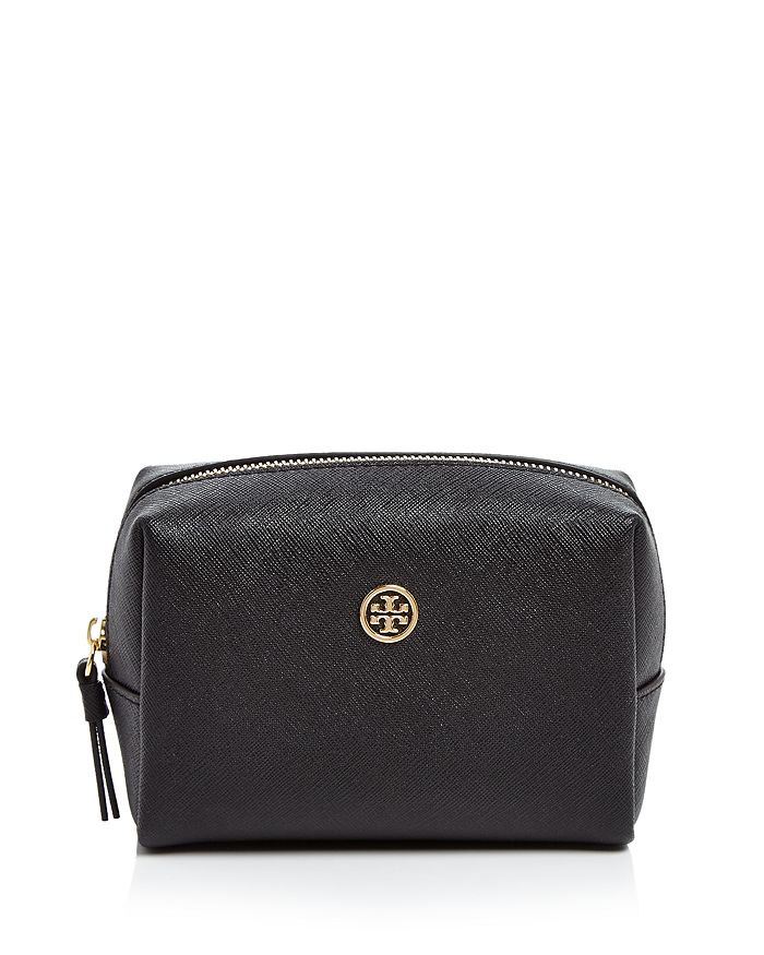 Tory Burch Robinson Small Leather Makeup Bag | Bloomingdale's