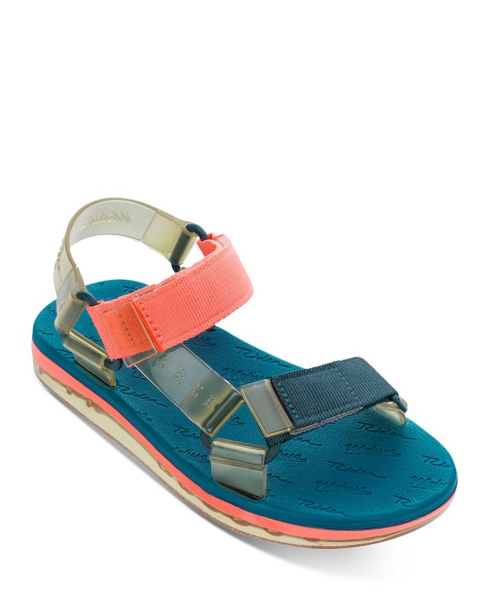Melissa Women's Papete + Rider Strappy Sandals In Blue Orange
