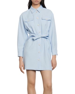 belted shirt dress