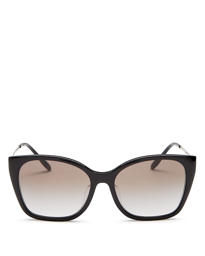 Prada Cat Eye Sunglasses, 54mm In Black/gray Gradient
