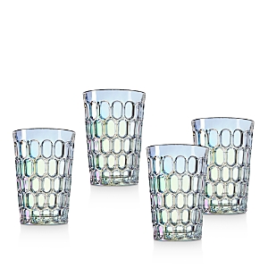 Godinger Set Of 4 Rex Iridescent Highballs In Clear