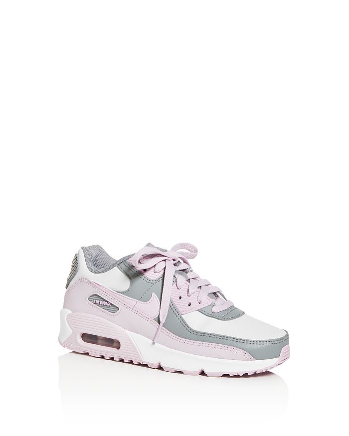 Nike Unisex Air Max 90 Low-top Sneakers - Toddler, Little Kid In Particle Grey/photon Dust/white/iced Lilac