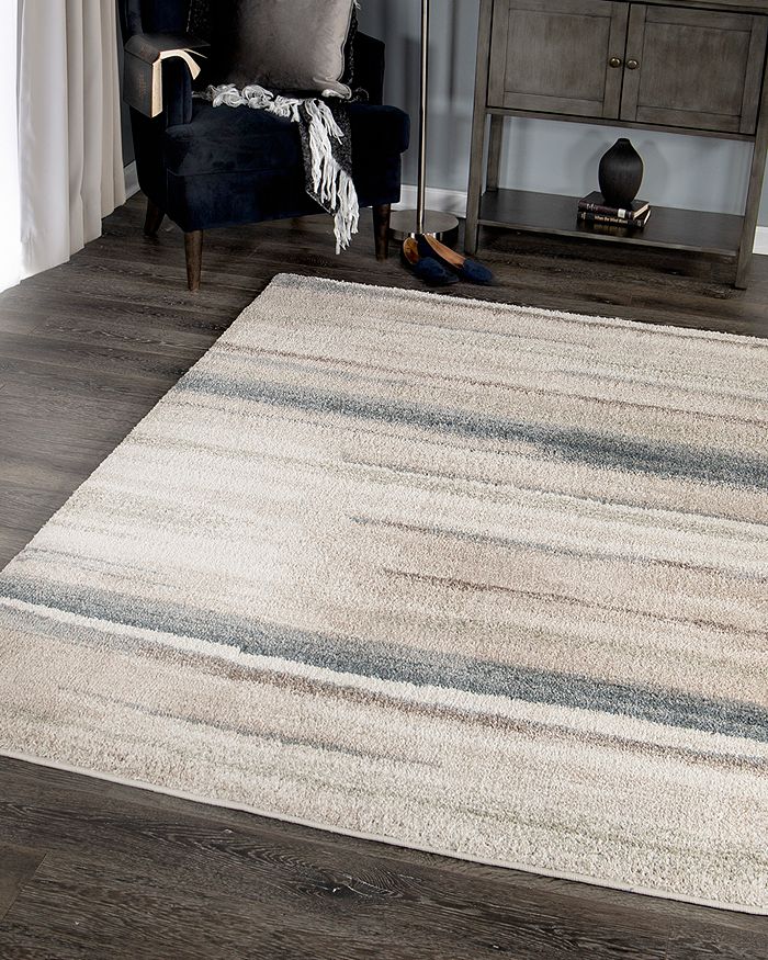 Shop Palmetto Living Orian Next Generation Modern Motion Area Rug, 9' X 13' In Muted Blue