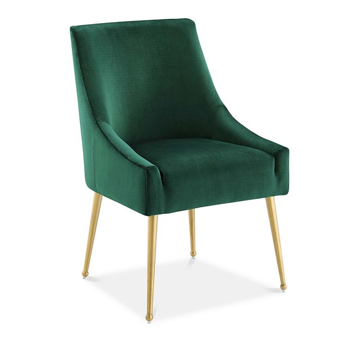 Modway Discern Pleated Back Upholstered Performance Velvet Dining Chair In Green