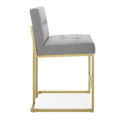  Privy Stainless Steel Upholstered Fabric Counter Stool