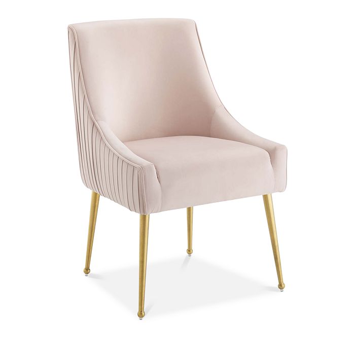 Modway Discern Pleated Back Upholstered Performance Velvet Dining Chair In Pink