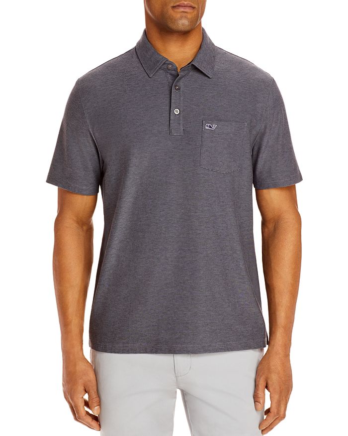 Vineyard Vines Edgartown Pocket Performance Polo In Gray Harbor