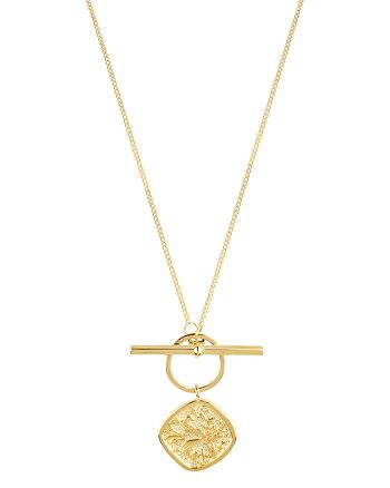 ALLSAINTS - Gold-Tone Coin Pendant Toggle Necklace, 24"