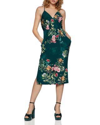 BCBGeneration - Printed Faux-Wrap Midi Dress