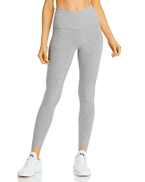 Beyond Yoga At Your Leisure Yoga Leggings In Silver Mist