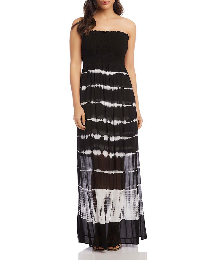 Strapless tie dye maxi dress 2025