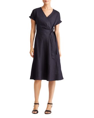 Ralph Lauren Rolled-Sleeve Midi Dress | Bloomingdale's