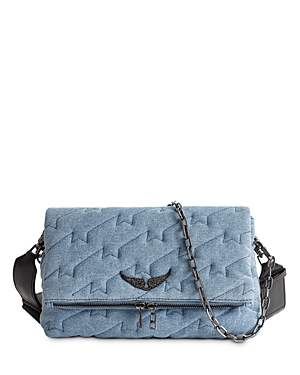 ZADIG & VOLTAIRE ROCKY JEANS SMALL QUILTED SHOULDER BAG,SJAB2023F