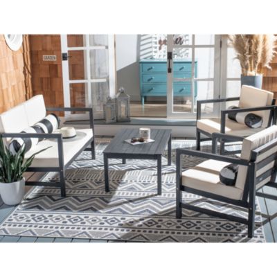 Montez 4-Piece Outdoor Set with Accent Pillows