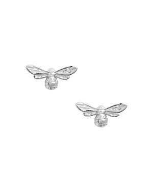 Olivia Burton Lucky Bee Stud Earrings In Silver