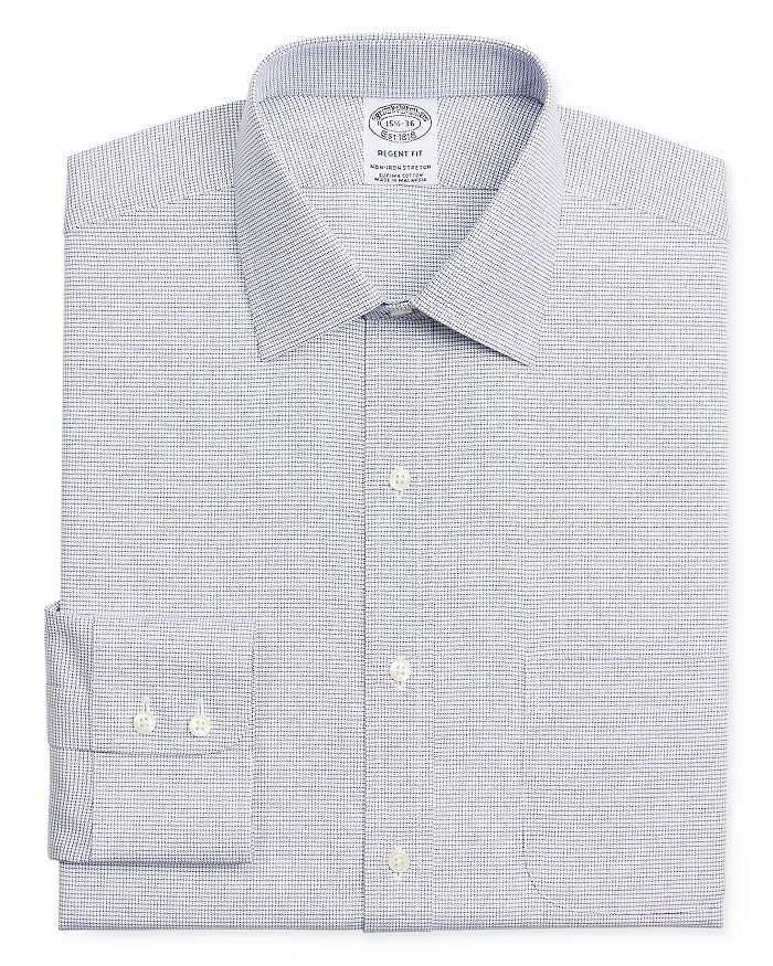 Brooks Brothers Micro-Check Regular Fit Dress Shirt | Bloomingdale's