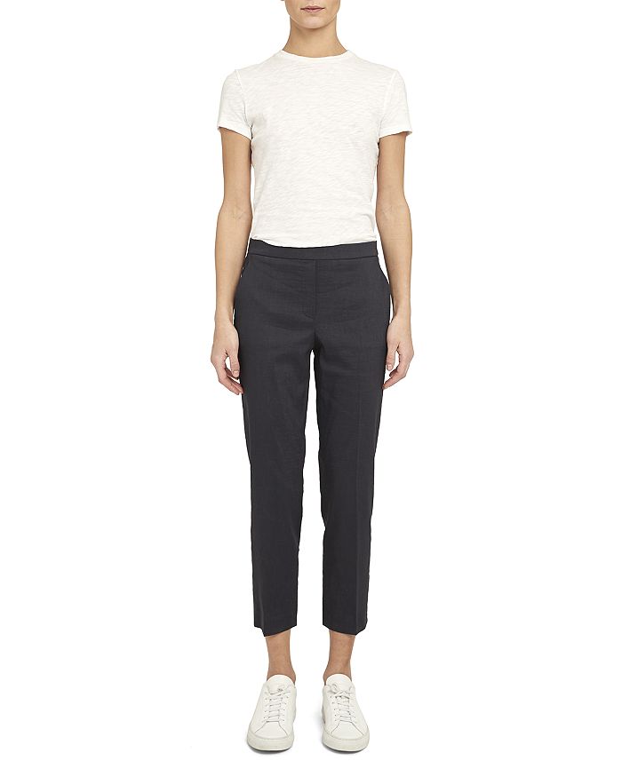 Shop Theory Treeca 'good Linen' Pull-on Pants In Concord