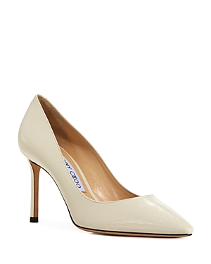 Jimmy Choo Women's Romy 85 High Heel Embossed Pumps In Latte Leather