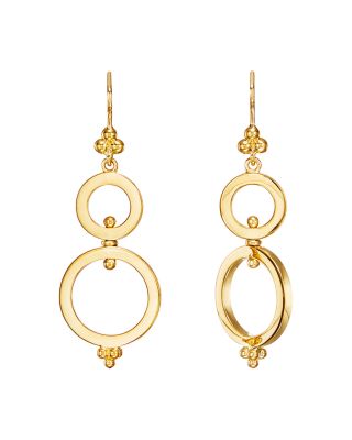 Temple St. Clair 18K Yellow Gold Double Ring Earrings