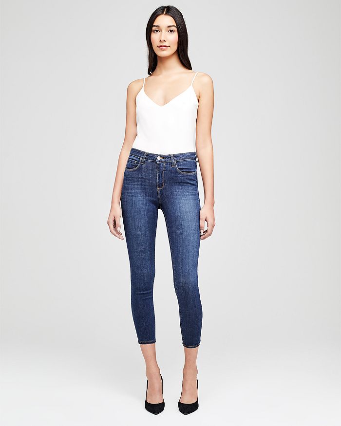Shop L Agence Margot High-rise Skinny Jeans In Prime Blue