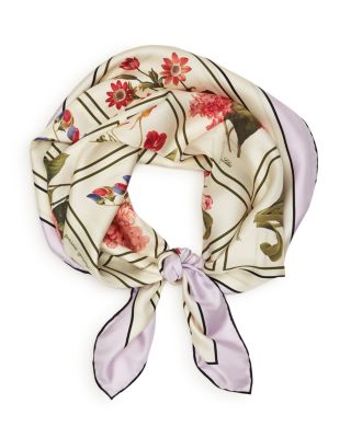 burberry floral silk scarf