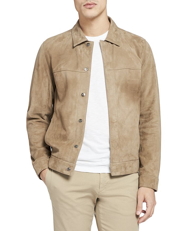 Theory Suede Shirt Jacket | Bloomingdale's