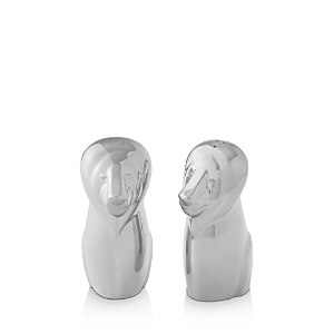 Nambe Savanna Lion Salt & Pepper Shaker Set