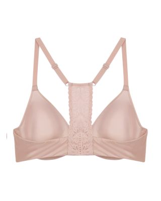 Future Foundation Lace-Racerback Front-Close Contour Bra