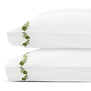 Matouk Daphne Standard Pillowcases, Set Of 2 In Grass