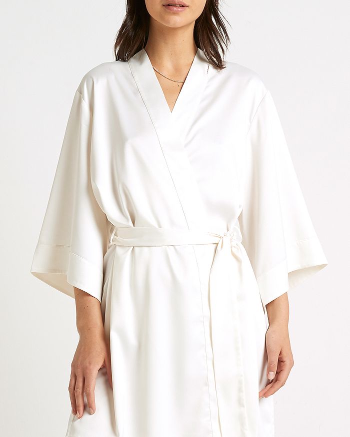 GINIA Silk Wrap Robe Bloomingdale s