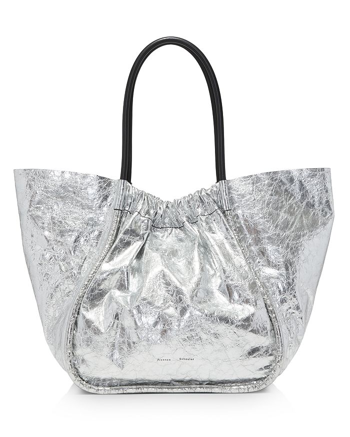 Proenza Schouler Metallic Leather L Ruched Tote | Bloomingdale's