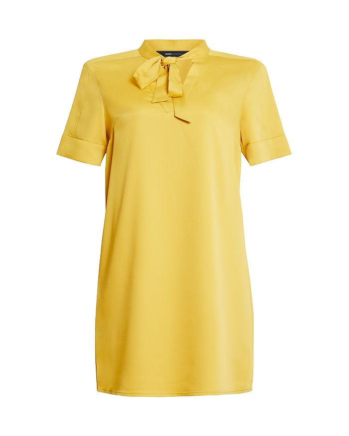 BCBGMAXAZRIA Tie Neck Shift Dress | Bloomingdale's