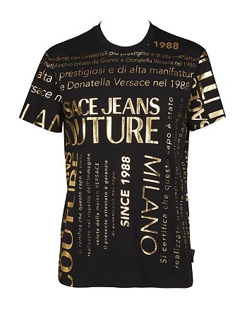 Versace Jeans Couture Gold Foil Logo Slim Fit Tee | Bloomingdale's