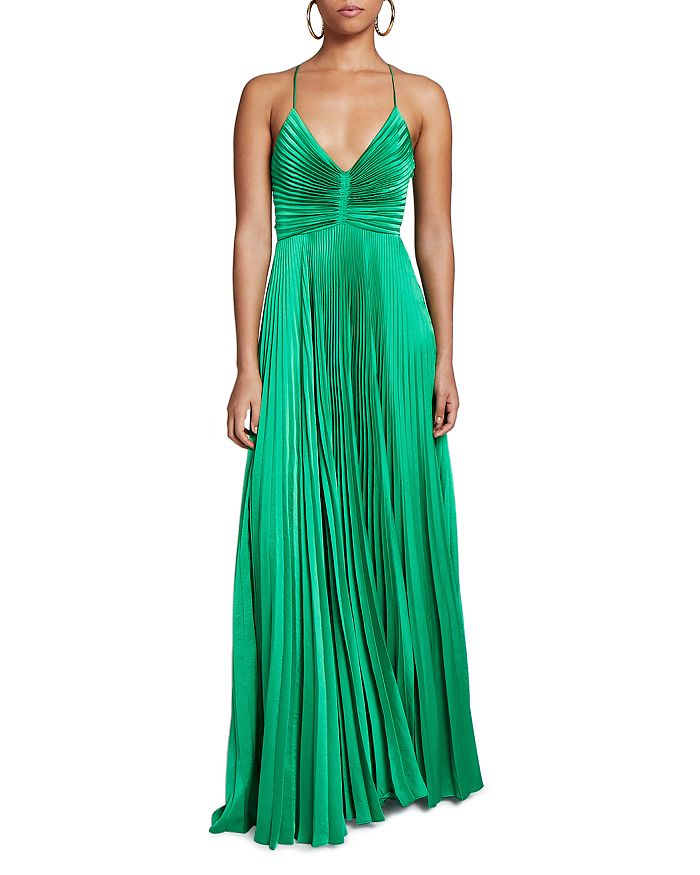 A.l.c Aries Pleated Dress In Prickly Pear