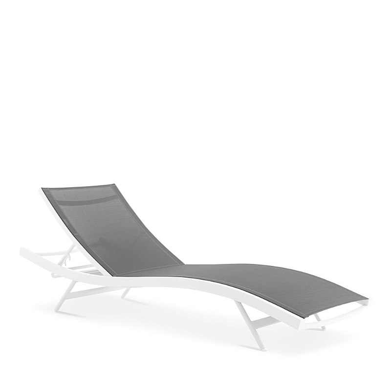 Photos - Chair Modway Glimpse Outdoor Patio Mesh Chaise Lounge EEI-3300-WHI-GRY