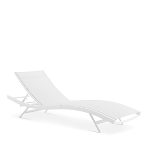 Modway Glimpse Outdoor Patio Mesh Chaise Lounge Chair In White/white