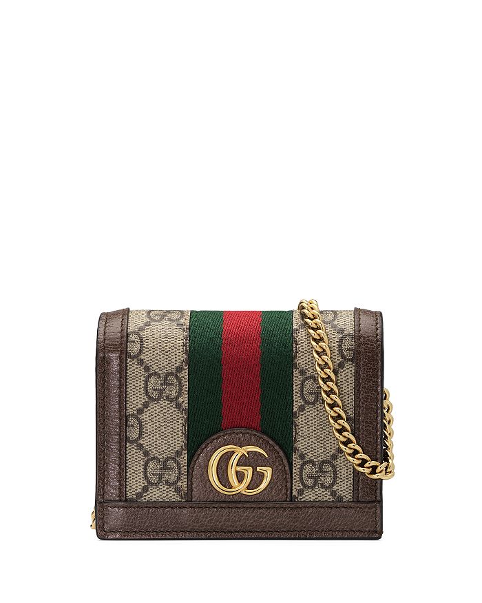 Gucci Ophidia GG Chain Card Case Wallet | Bloomingdale's