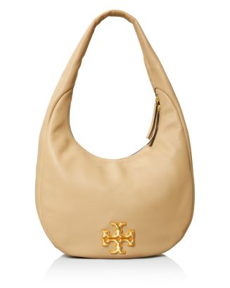 Tory Burch Leather Kira Deconstructed Hobo Bag - Red Hobos