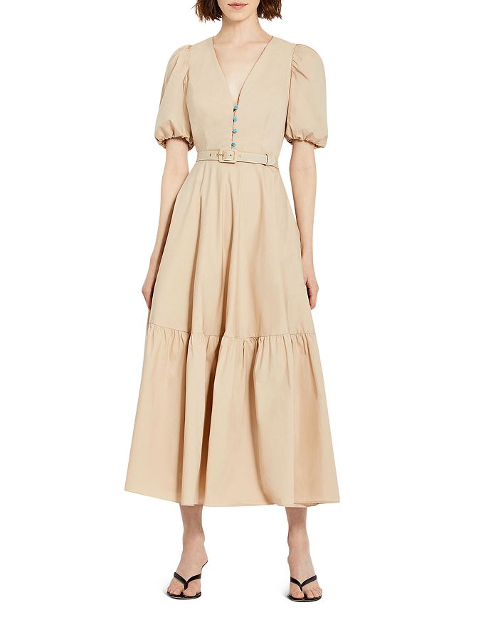 Nicholas Rebecca Cotton Belted Fit-And-Flare Dress | Bloomingdale's